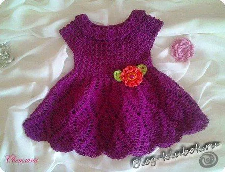 Tutorial vestido para niña en crochet - Imagui