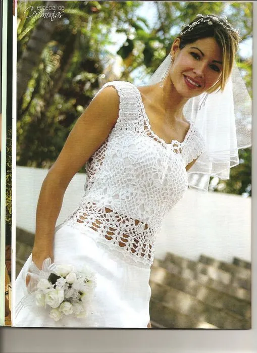 Patrones vestidos de novia a crochet - Imagui