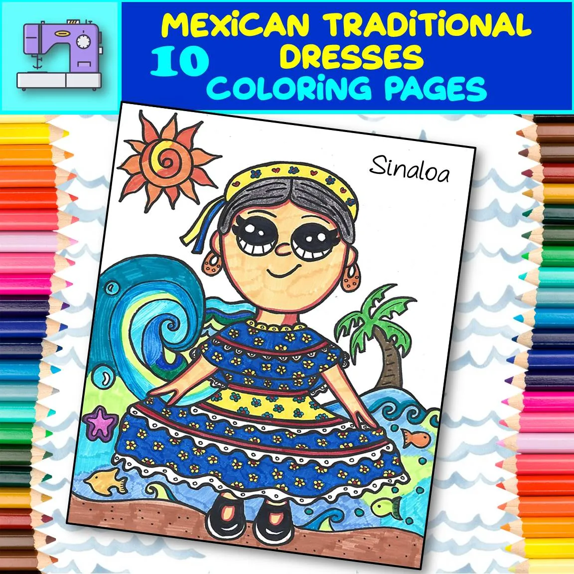 Vestidos Tradicionales Mexicanos Para Colorear
