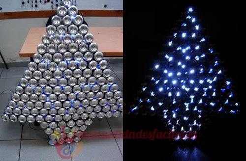 video tutorial “árbol de navidad hecho con latas recicladas ...