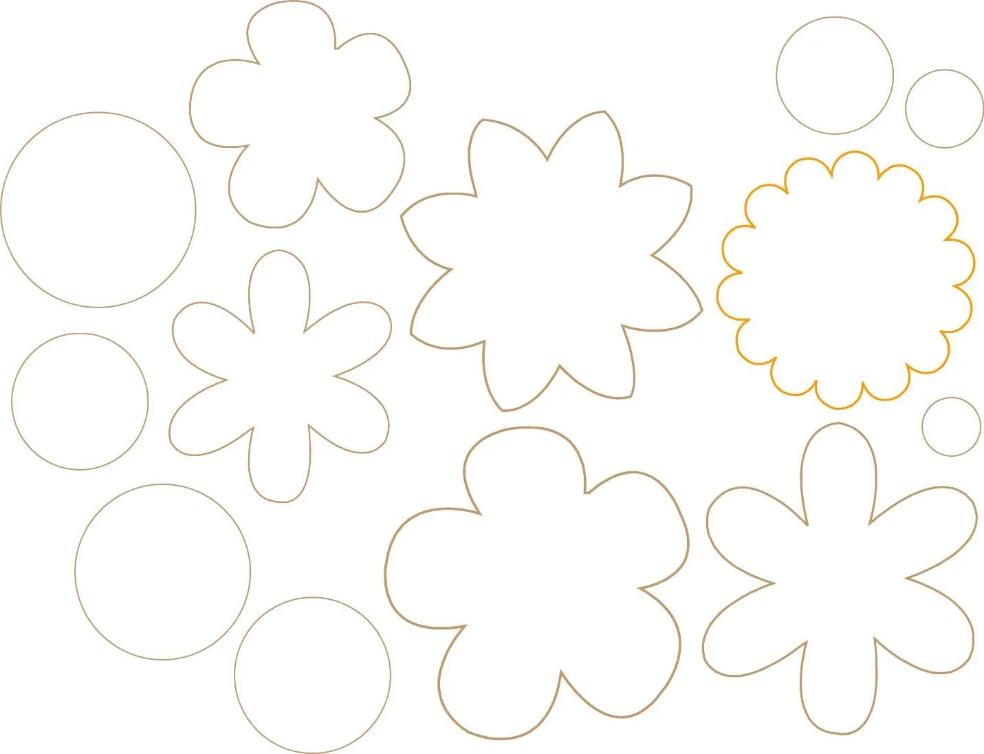 Estos son los moldes de las flores, los hice en un programa de diseño ... Estos son los moldes de las flores, los hice en un programa de diseño ...