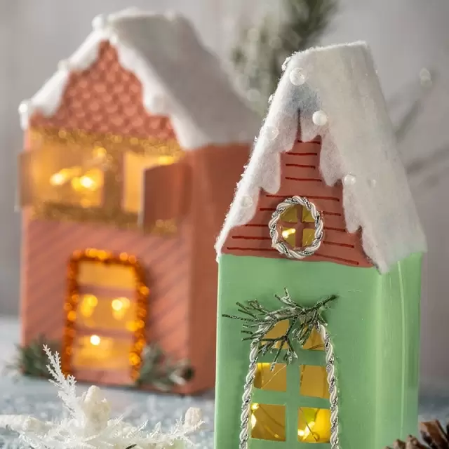 Villas Navideñas con cartón reciclado, la mejor manualidad navideña