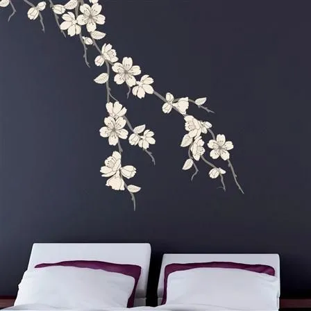 Vinilo Rama con flores blancas de Disfruta de tus paredes, 95 x 89 ...