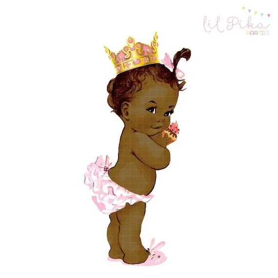 Vintage Baby Princess Birthday Clipart by Parteestry on Etsy
