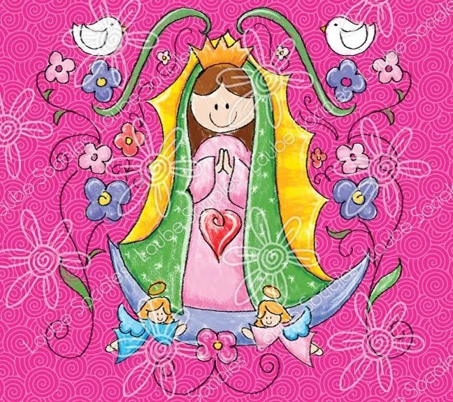 Imagen de la virgen de Guadalupe en dibujo animado - Imagui