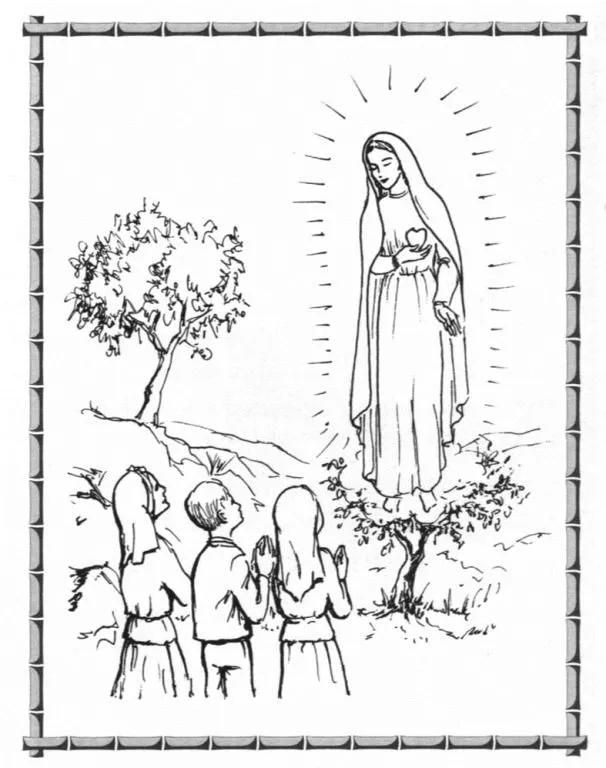 Virgen de fatima en caricatura para colorear - Imagui