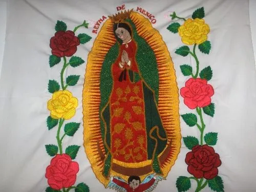 Virgen de Guadalupe bordada - Imagui