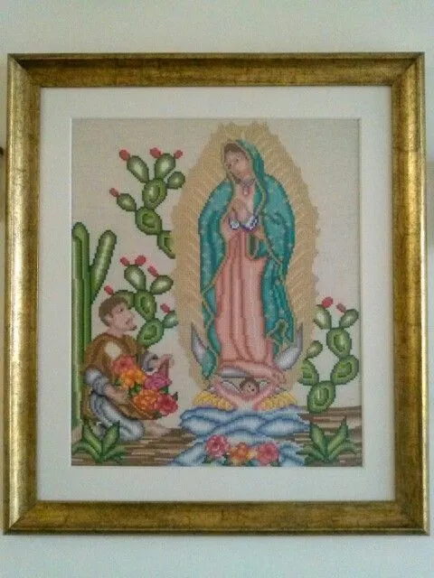 Virgen de Guadalupe Bordado Punto Cruz | Costuras | Pinterest