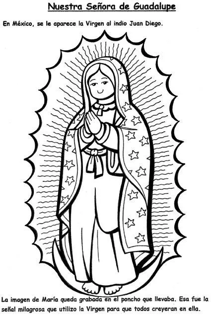 Virgen de chiquinquirá para colorear - Imagui
