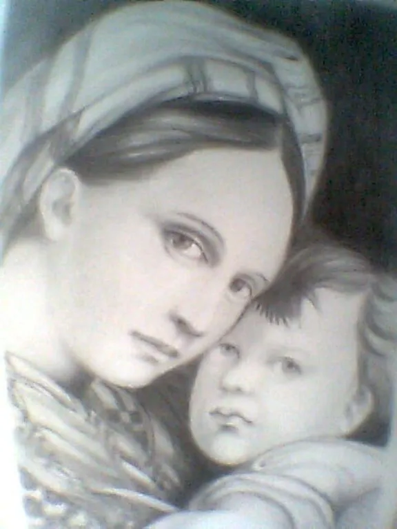 La virgen y el niño miguel angel pantoja santiago- Artelista.
