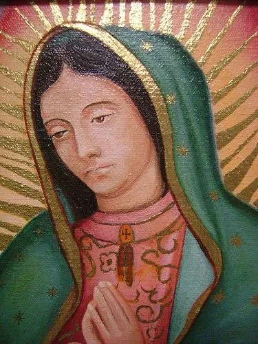Virgen de Guadalupe (oleo sobre tela) fragmento - a photo on ...