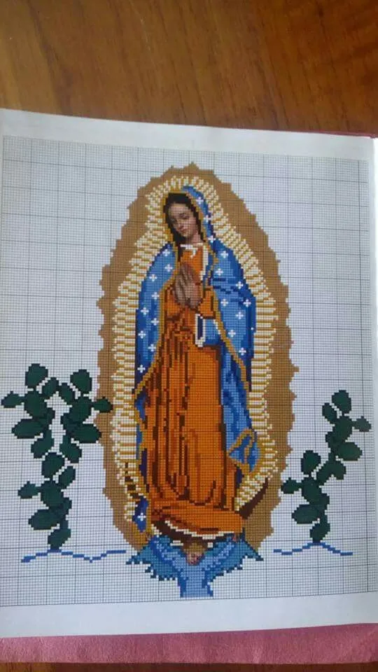 Virgen de Guadalupe Punto de cruz | Punto de cruz angeles, Relojes punto de  cruz, Imagenes punto de cruz