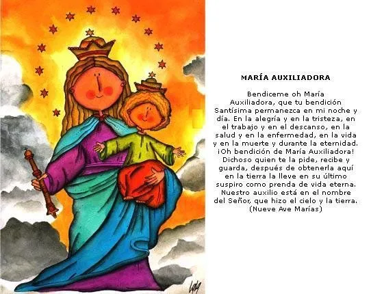 María auxiliadora para colorear - Imagui
