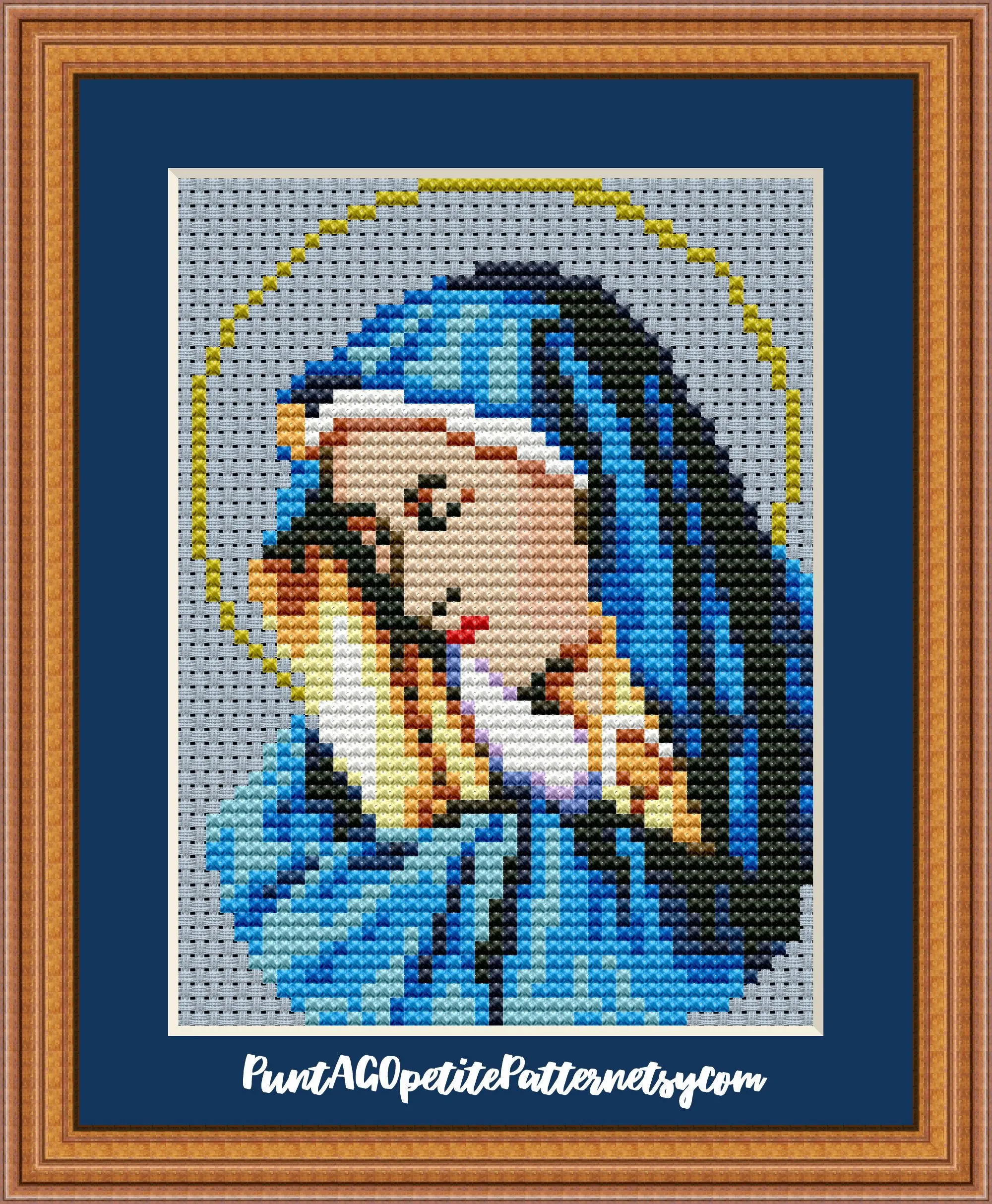Virgen María mini punto de cruz patrón pdf Nuestra señora de - Etsy México