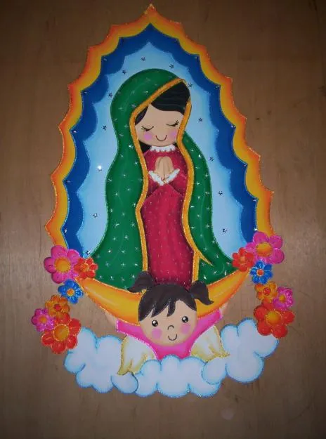 Imagenes hechas en foami de la virgen de Guadalupe - Imagui
