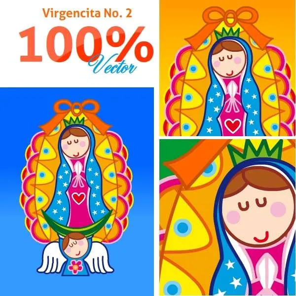 Virgencita vector free - Imagui