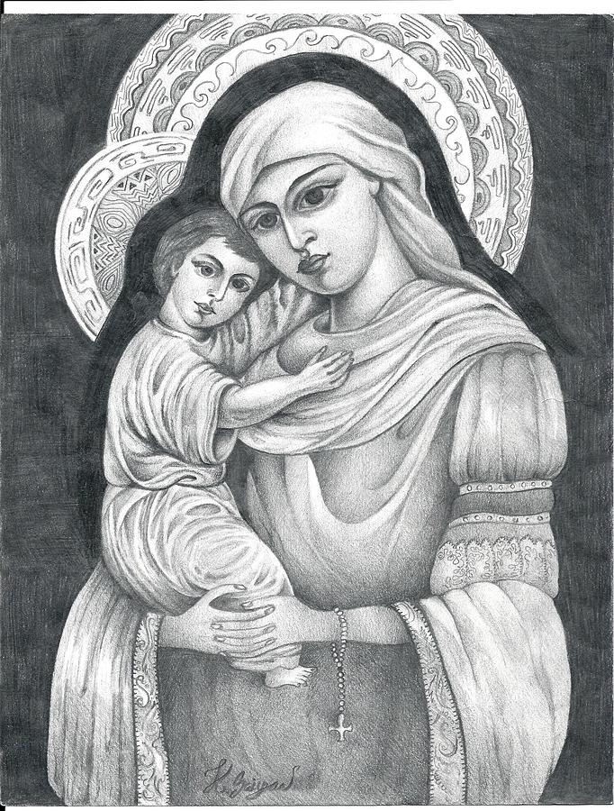 Virgin Mary Drawings for Sale