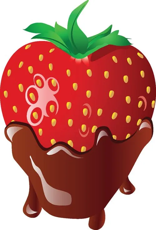 Vivid Chocolate with strawberry vector 01 - Vector Life free download
