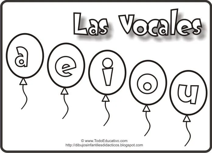 Dibujos de las vocales para colorear - Imagui