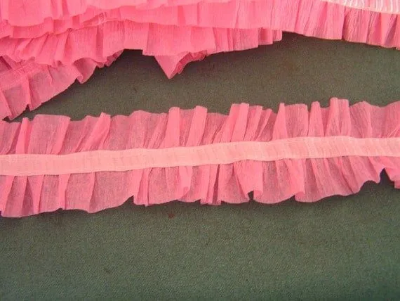Items similar to Ruffled Crepe Paper Streamer with Ribbon Accent ...