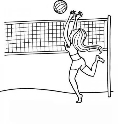 Voleibol: Dibujos para colorear. | Voleibol femenino | Pinterest ...
