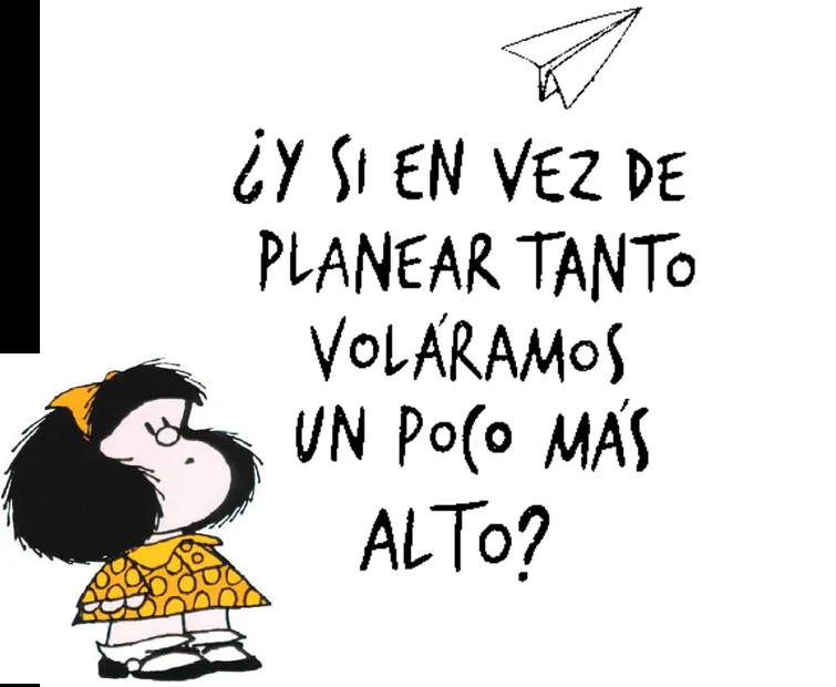 La que vuela no es la falda de Mafalda. | Nube de Retazos