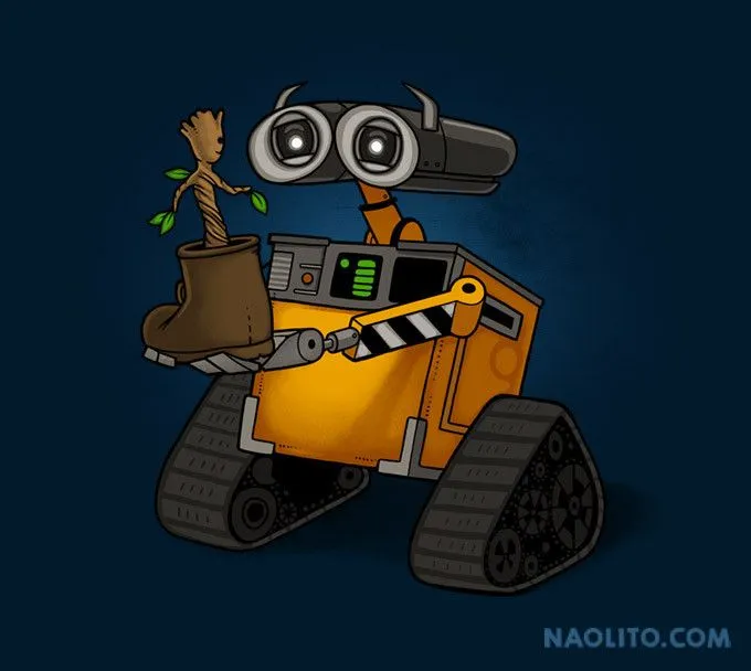 WALL-E and Groot Mashup T-Shirt “Life Found” — GeekTyrant