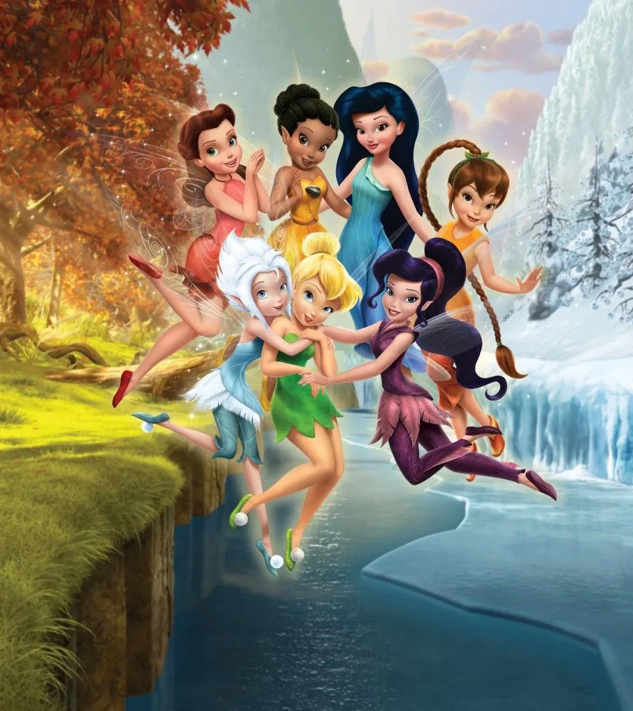 Wall mural wallpaper Disney Tinkerbell and friends fairies fairy ... Wall mural wallpaper Disney Tinkerbell and friends fairies fairy ...