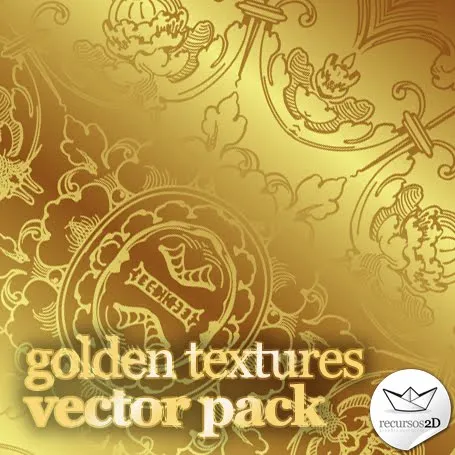 Texturas doradas en vector (Vector Gold Textures) | Recursos 2D.
