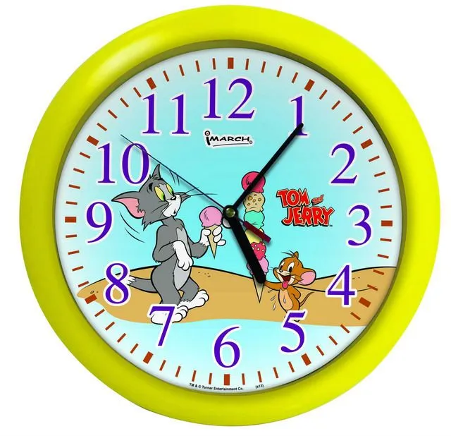Wc20502 amarilla de dibujos animados 8 " reloj de pared-Relojes de ...