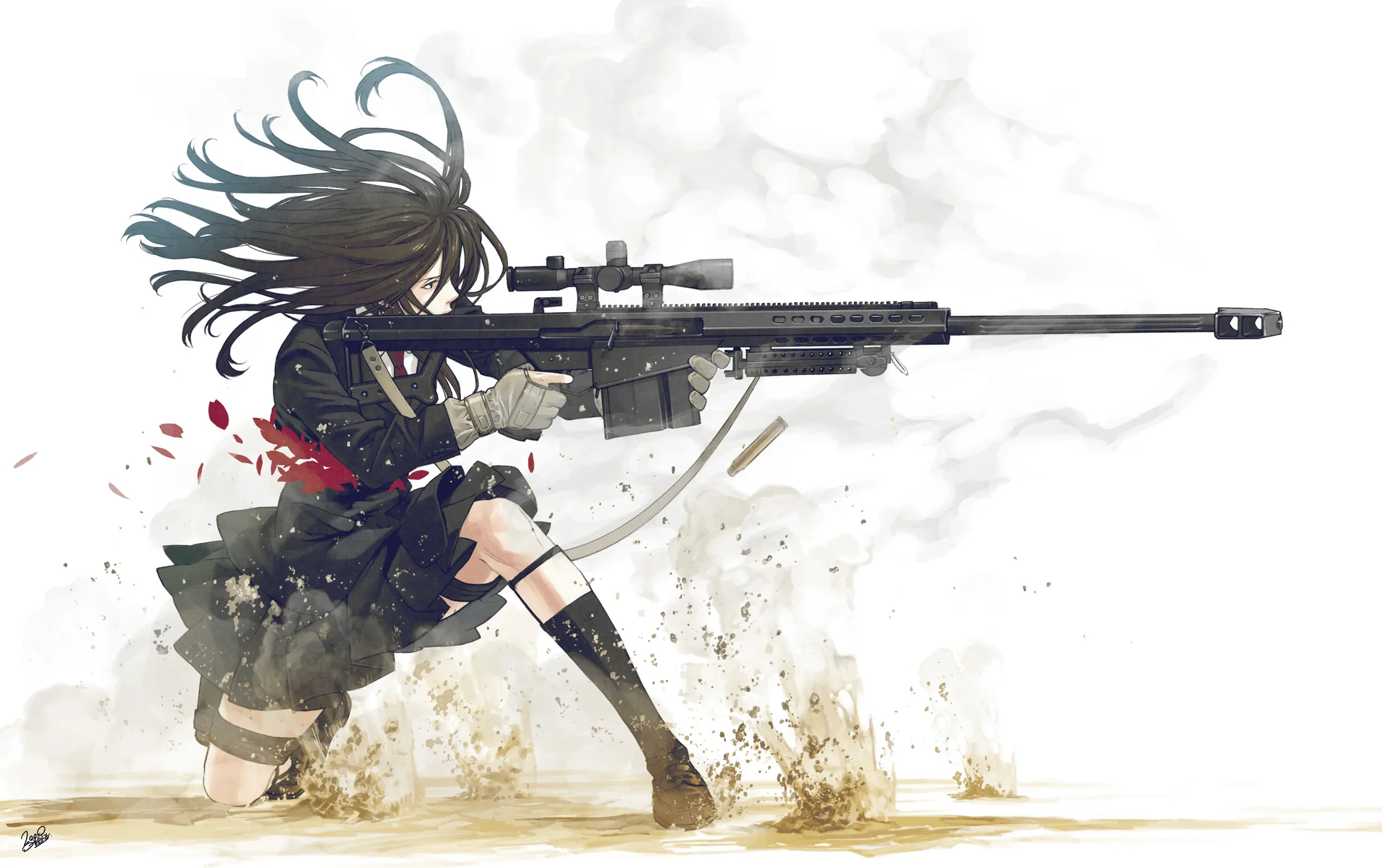 weapon, #anime, #sniper rifle, #anime girls, #snipers ...