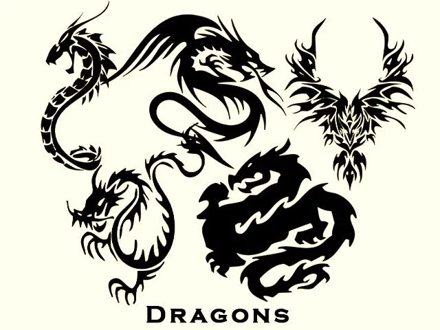 Ilustraciones de dragones vectoriales | CosasSencillas.Com