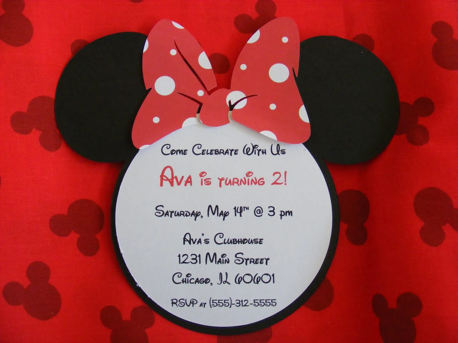 Whimsical Creations by Ann: Happy Birthday Minnie Mouse Invitations