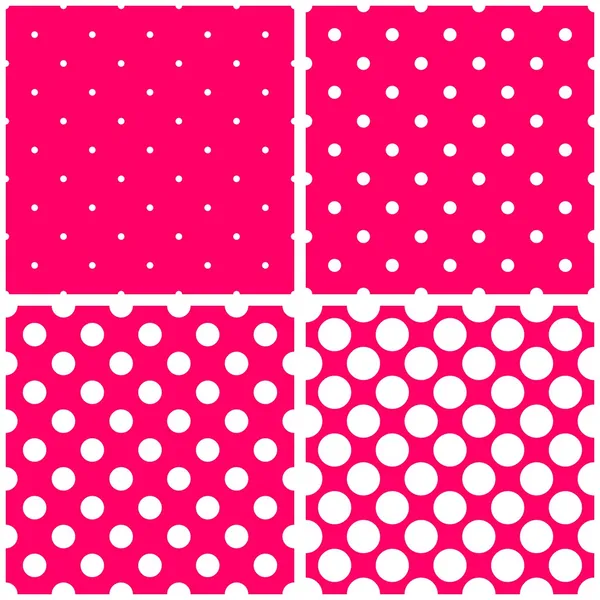 White polka dots on pink tile background vector illustration set ...