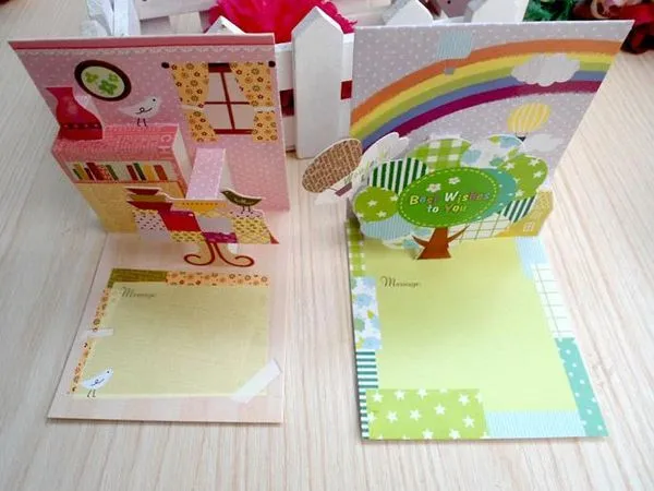 Wholesale Mini tarjeta 3D 16 patrones mezclan cumpleaños tarjeta ...