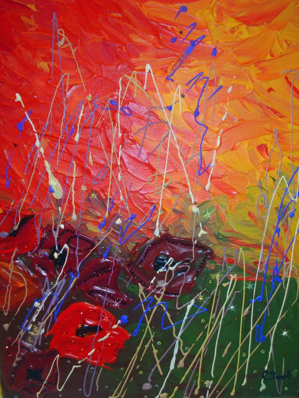 Wild Flowers III- Tríptico Carolina Seth-Smith - Artelista. Wild Flowers III- Tríptico Carolina Seth-Smith - Artelista.