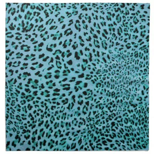 Willy frío. Impresión azul del leopardo del choque Servilletas ...