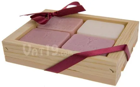 Wine Soap Gift Crate: Four guest soaps made from real wine.