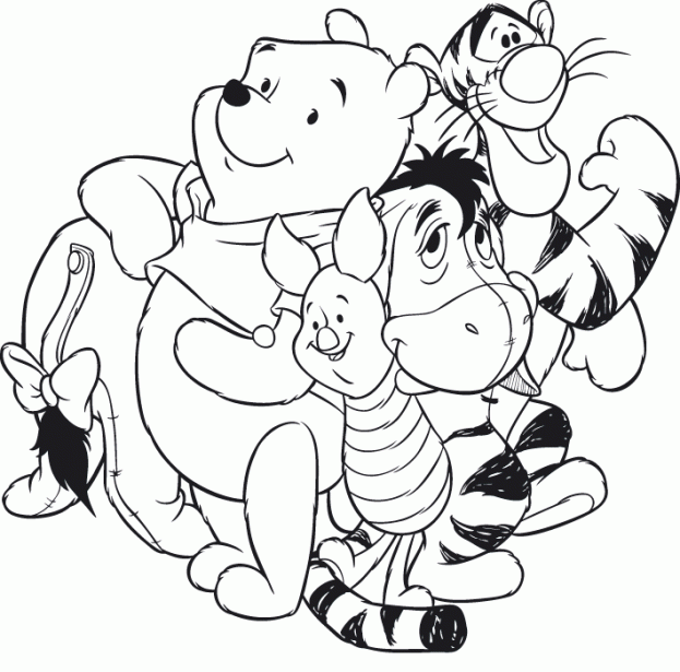 Winnie y sus amigos para colorear