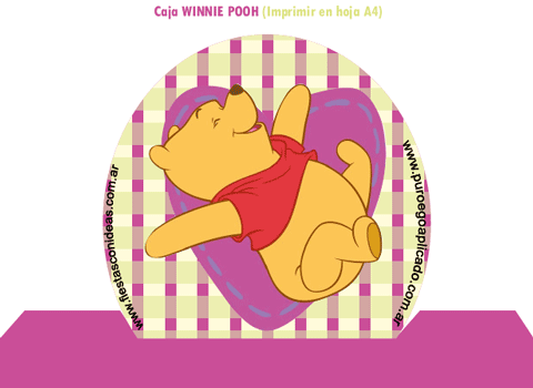 Winnie Pooh - Cajita Souvenir para imprimir - Fiestas infantiles
