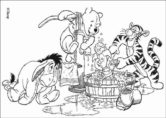 Winnie Pooh, Tiger y sus amigos - Dibujos para colorear