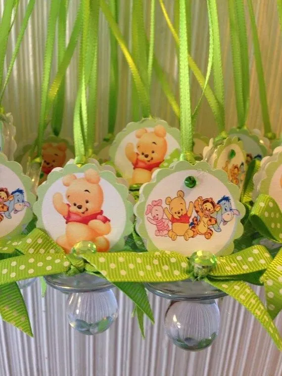 Winnie The Pooh Baby Shower Pacifier Necklace by designsbyemilys