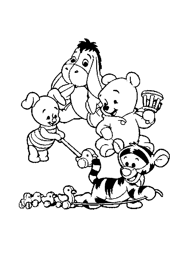 Winnie the pooh bebe para colorear | Dibujos para colorear