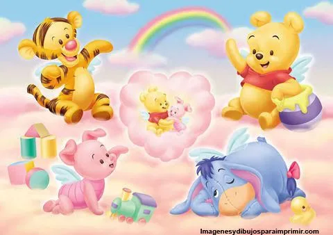 Dibujos de Winnie Pooh y sus amigos bebé - Imagui