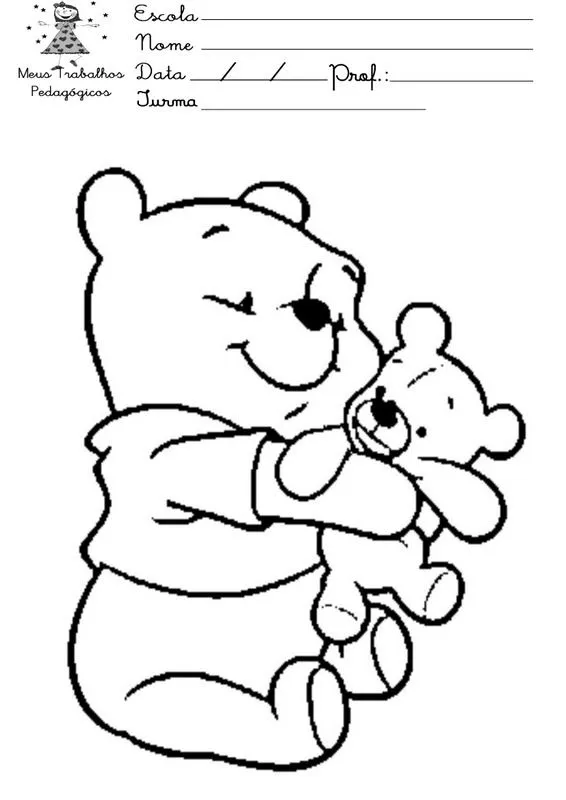 Winnie the Pooh para colorear de bebé - Imagui