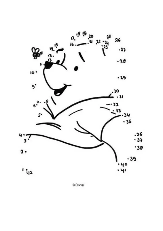 Winnie the pooh dot to dot dot to dot: winnie the pooh and the bee to Winnie the pooh dot to dot dot to dot: winnie the pooh and the bee to
