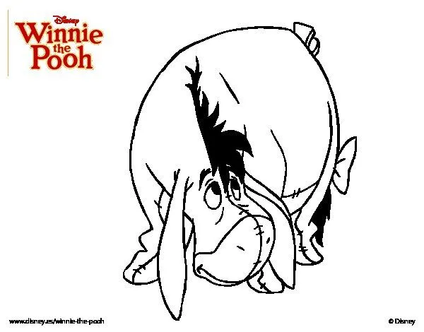 Winnie the Pooh - Eeyore coloring page - Coloringcrew.com