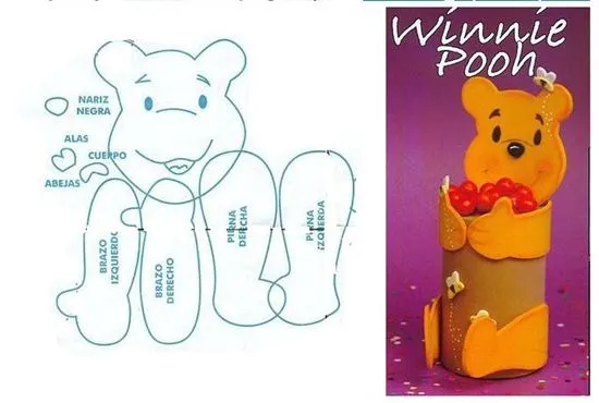 Moldes de winnie the Pooh en foami