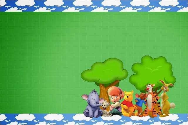 Winnie the Pooh: Invitaciones para Imprimir Gratis. | Oh My Bebé!