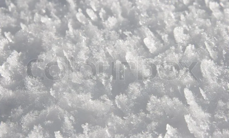 Winter snow surface crystal texture (close up) stock photo